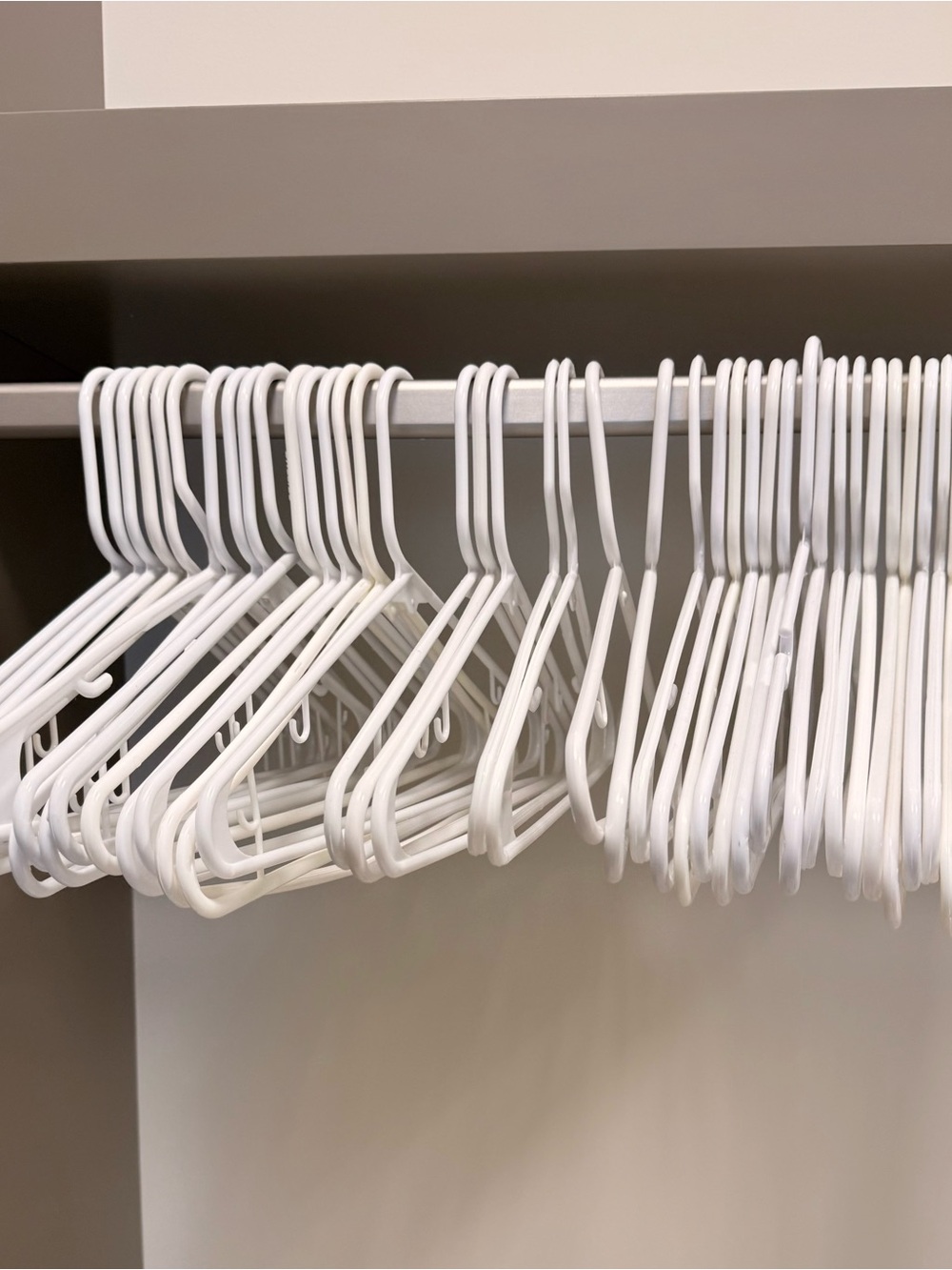 50 White Plastic Closet Hangers - Pack of Multipurpose Hangers